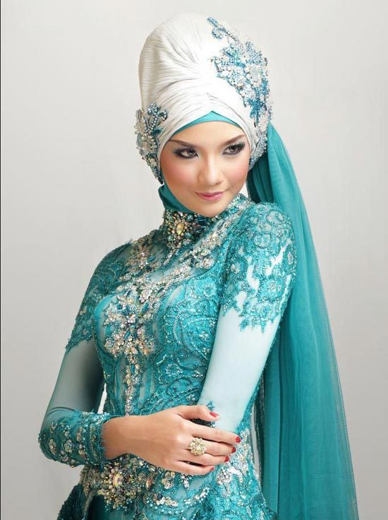 agréable hijab moderne vert